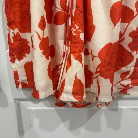 Saints & Secrets Women’s Size XL Floral Romper Pink Rose Pattern Short Sleeve - Picture 5 of 7